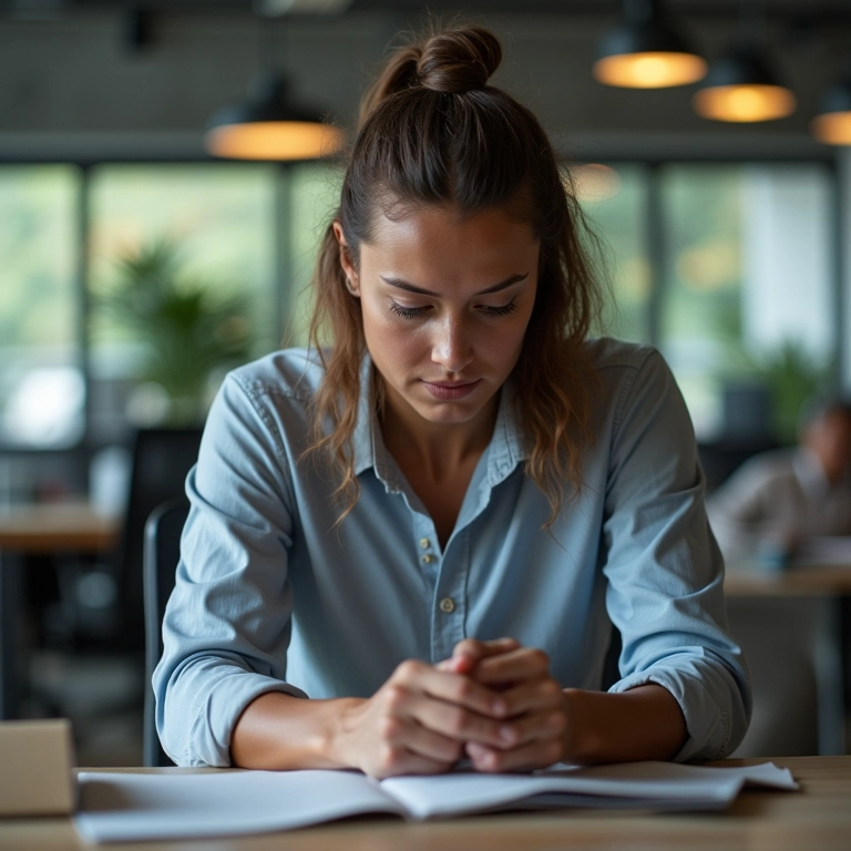 Pessoa estudando biografia de empreendedor brasileiro de sucesso.