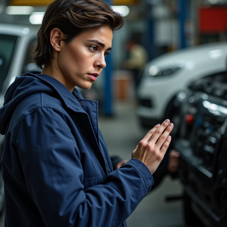 Pessoa preocupada com os custos de instalação e manutenção do kit GNV.