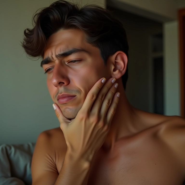 Pessoa sentindo desconforto e estalos no corpo o tempo todo.