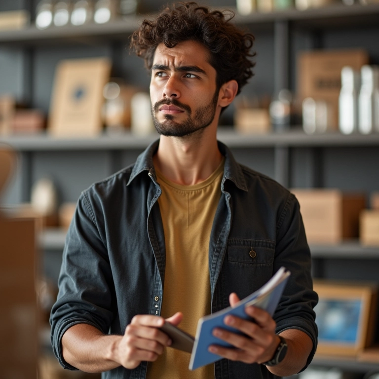 Pessoa tendo cartão de crédito negado em loja, representando a dificuldade em obter crédito com o 'nome sujo'.