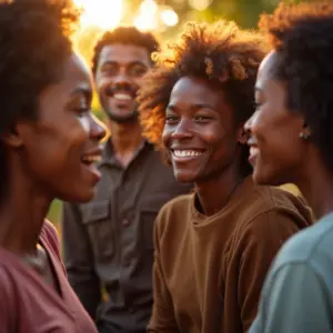 Pessoas diversas se conectando, representando apoio à saúde mental.