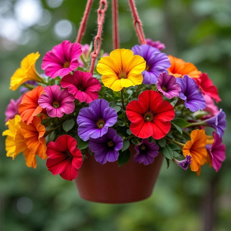 Petúnias: explosão de cores no jardim.