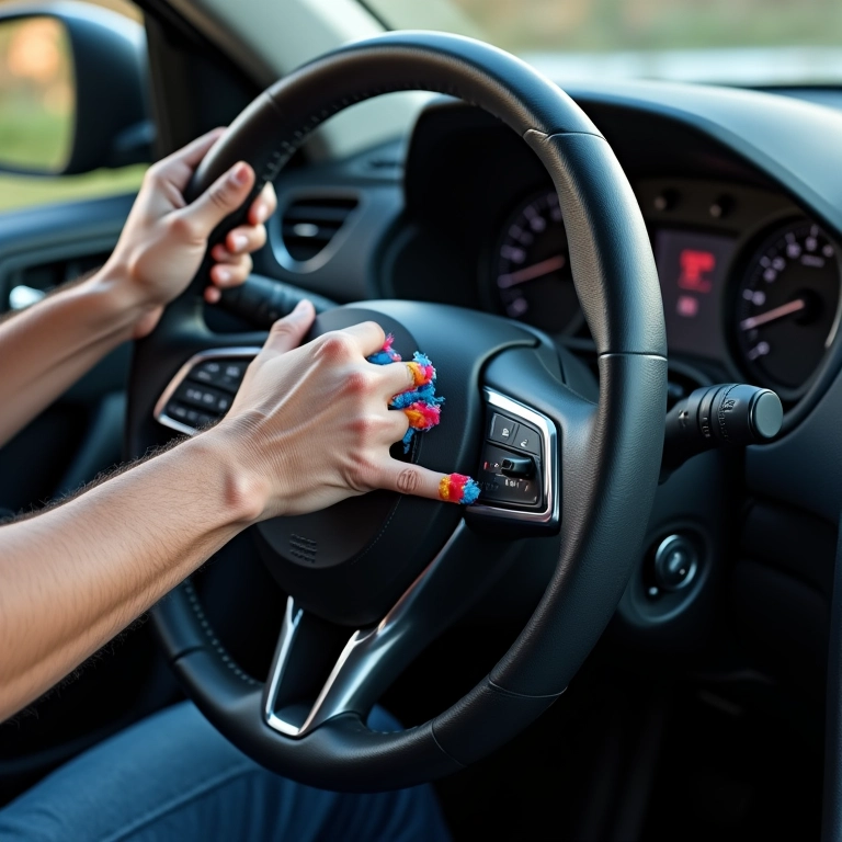 Pintura e revitalização do volante.