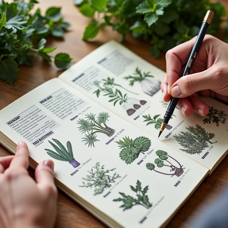 Planejamento das próximas safras da horta registrado no diário.