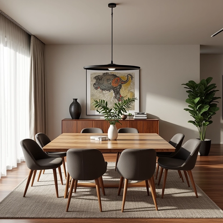 Planejando a decoração da sala de jantar passo a passo.