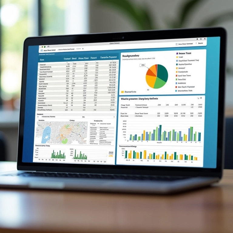 Planilha de gastos organizada.