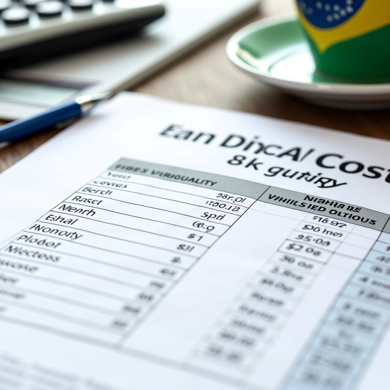 Planilha mostrando custos fixos e variáveis do MEI.