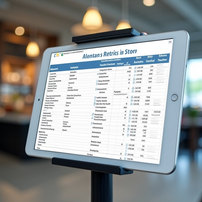 Planilha resumo com métricas para uma reforma de loja de sucesso.