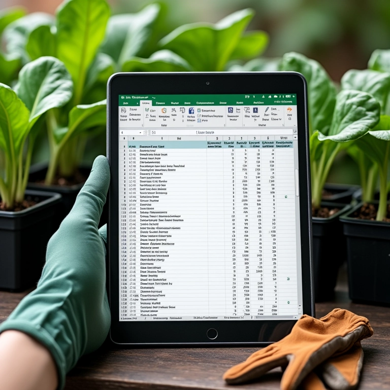 Planilha resumo de como plantar espinafre em vaso.