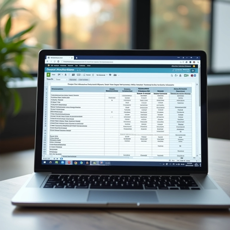 Planilha simplificada de cálculo de preço de venda em laptop.