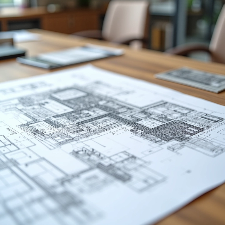 Plantas arquitetônicas detalhadas para reforma de museu.