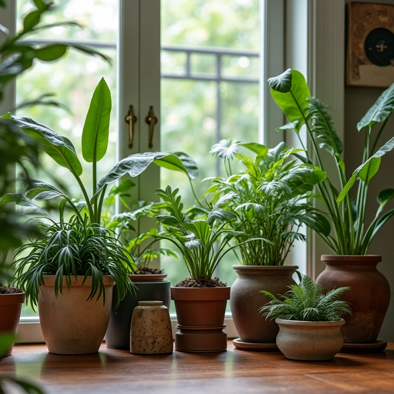 Plantas em vasos vintage e recipientes reutilizados, trazendo natureza e charme.