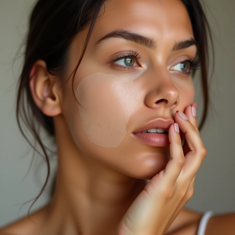 Pó translúcido selando a maquiagem com leveza.