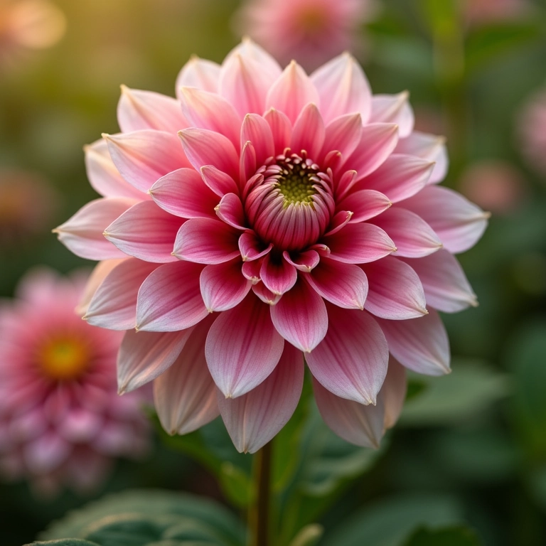 Podando flores de dália para estimular mais flores.