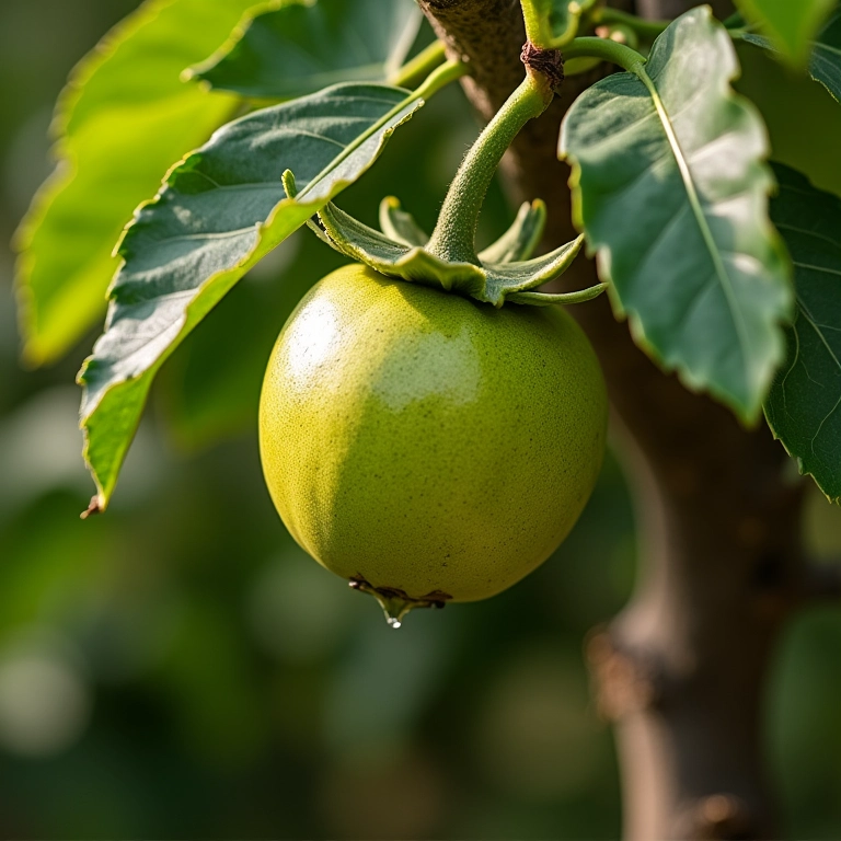 Podando um pé de maracujá em vaso.