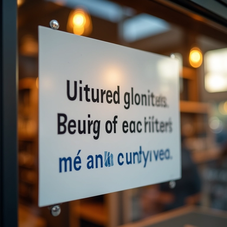 Política de trocas clara em loja.