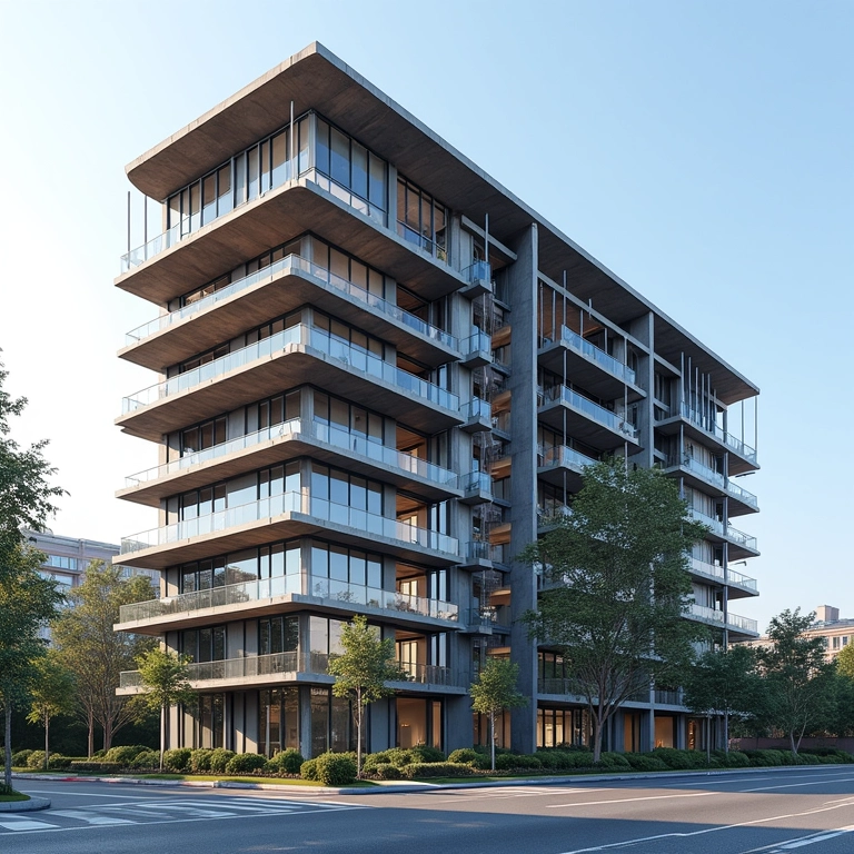 Prédio com estrutura de fachada reforçada, retrofit estrutural.