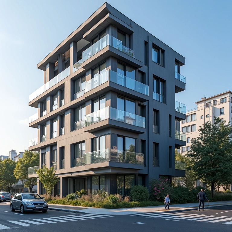 Prédio de apartamentos financiados pela Caixa Econômica Federal.