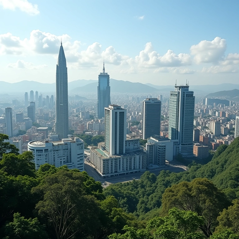 Prédio governamental ao fundo representando informações sobre alvarás e licenças.