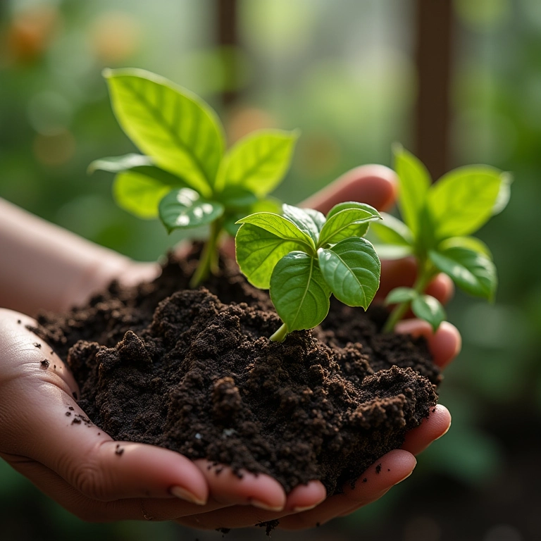 Preparando o substrato ideal para camélias.