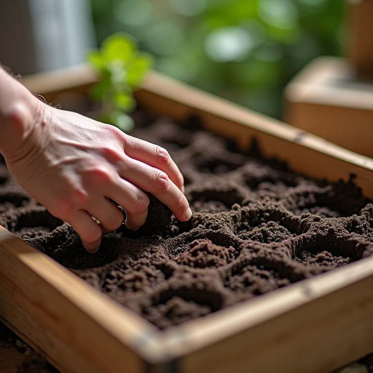Preparando substrato ideal para mudas de hortaliças.