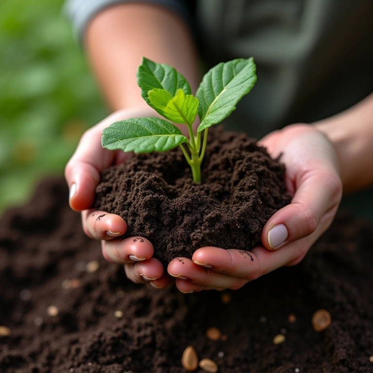 Preparo de solo turbinado para figueira em vaso.
