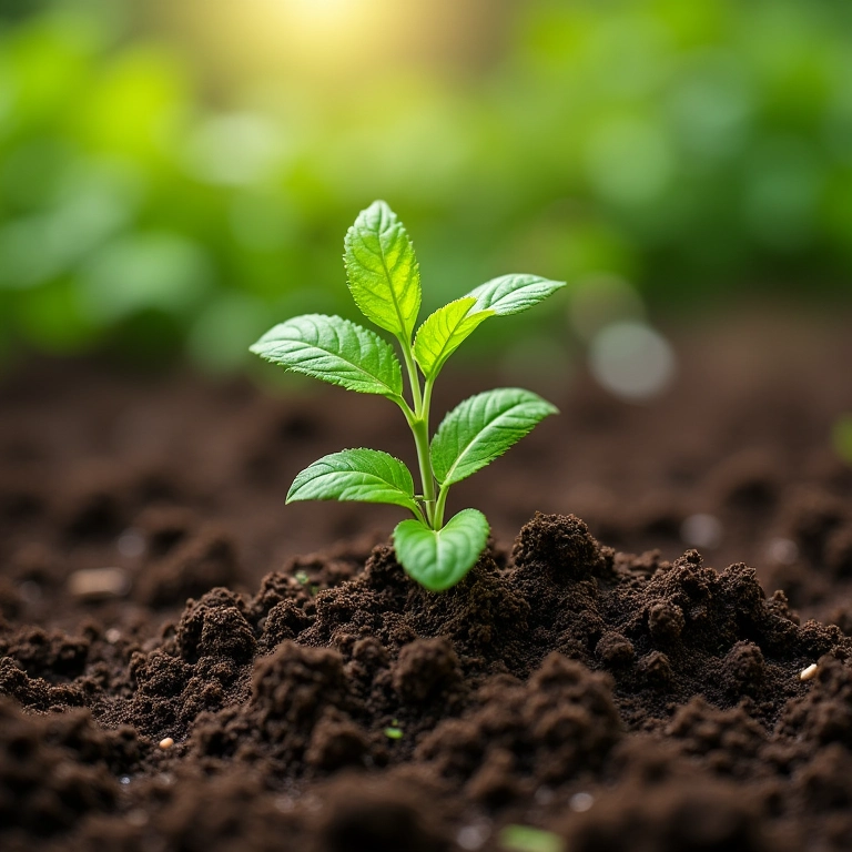 Preparo do solo com composto orgânico para plantar estévia.