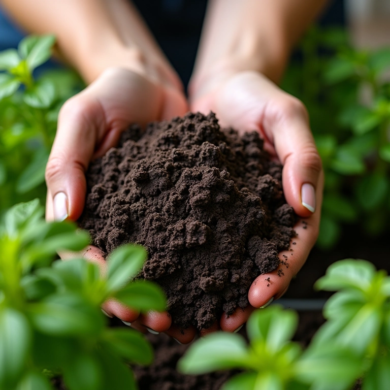 Preparo do substrato para jardim vertical.