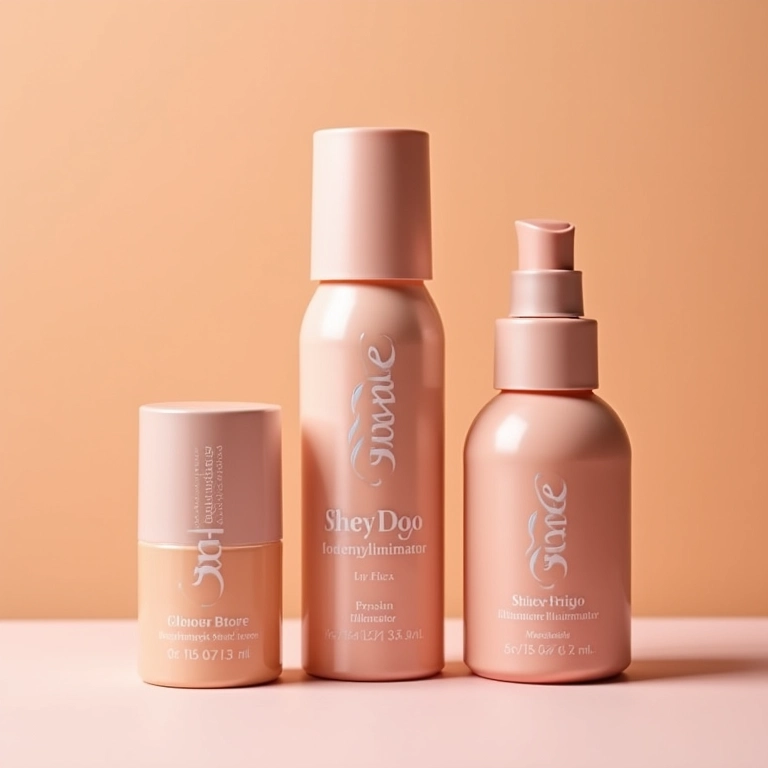 Produtos nacionais de iluminador corporal.