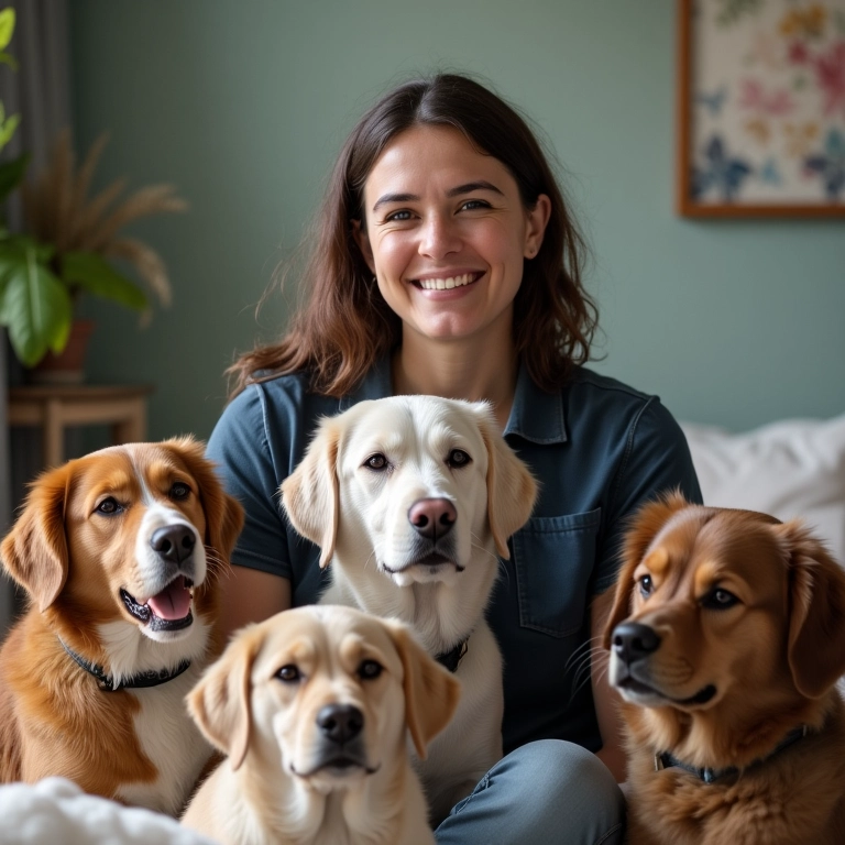 Proprietário de hotel pet definindo público e serviços com animais.