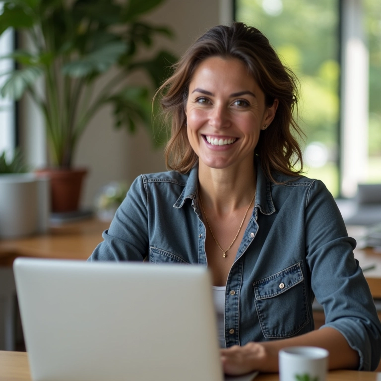 Proprietário de hotel pet divulgando o negócio online.