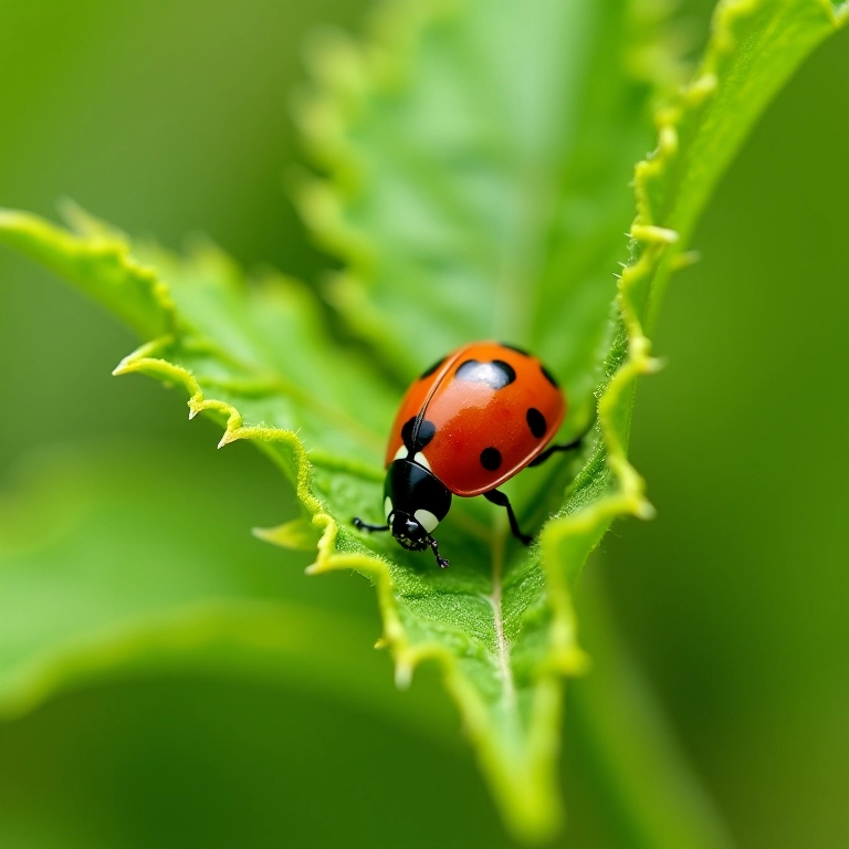 Proteção contra pragas: óleo de neem e joaninha.