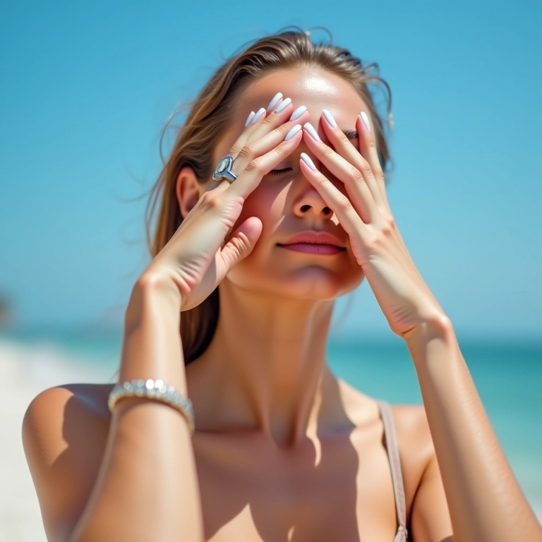 Proteção solar diária contra o envelhecimento precoce.