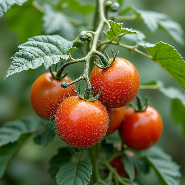 Protegendo tomate italiano de pragas em vaso.