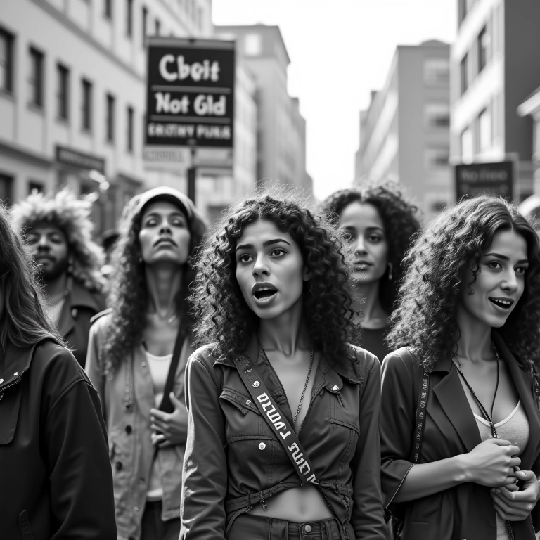 Protesto contra a criminalização do funk.