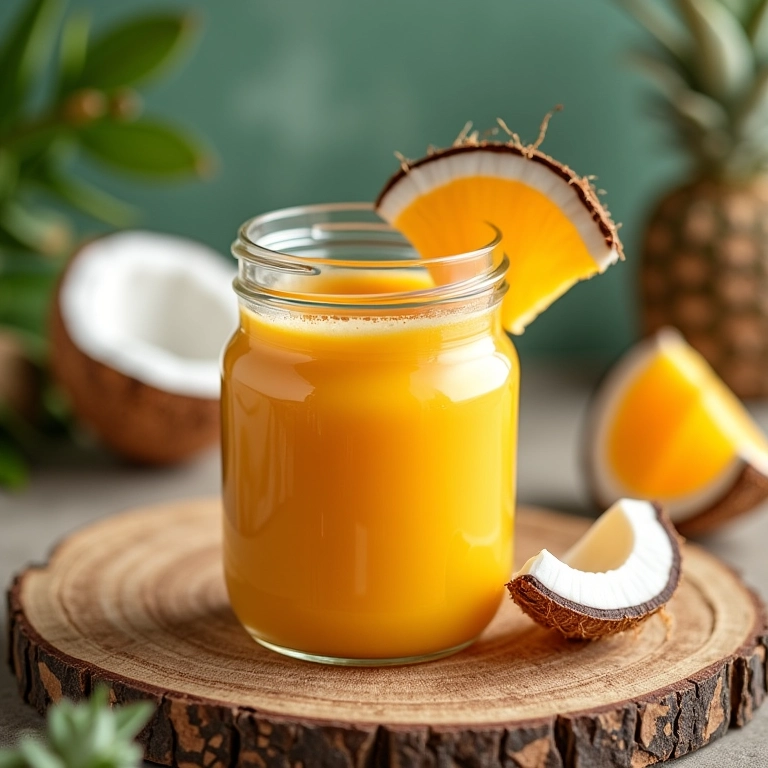 Pudim de chia low carb com coco em pote de vidro.