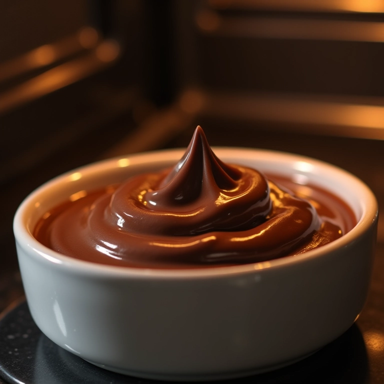 Pudim no microondas.