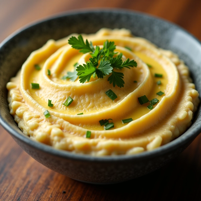 Purê cremoso de inhame da costa.