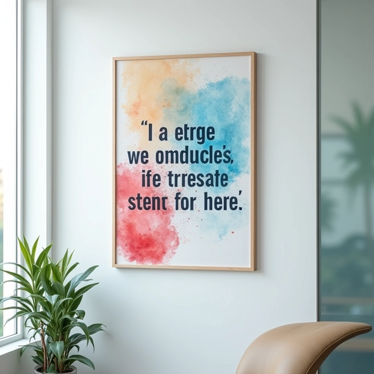 Quadros inspiradores para consultório médico.