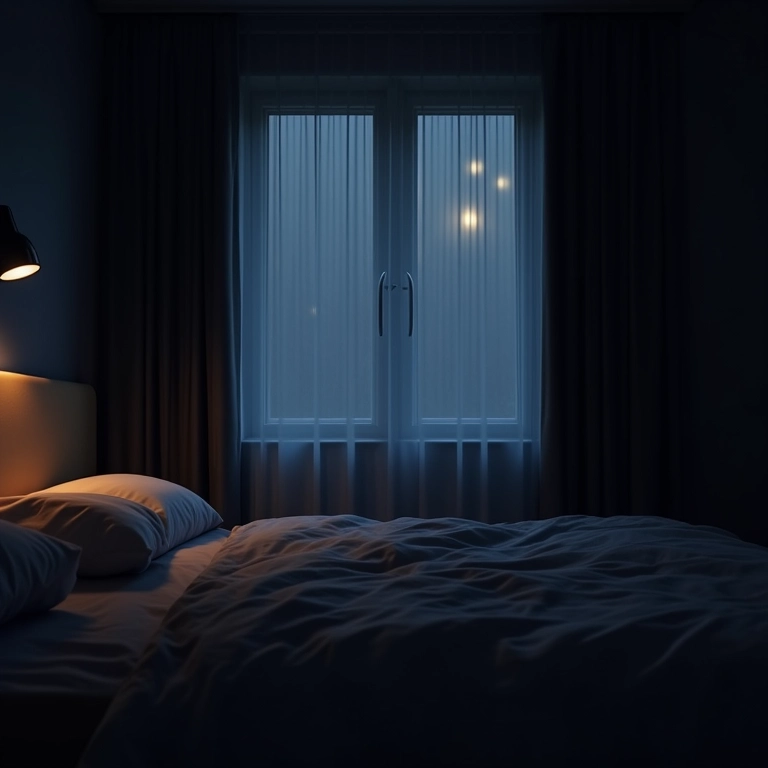 Quarto com cortinas blackout durante o sol da meia-noite