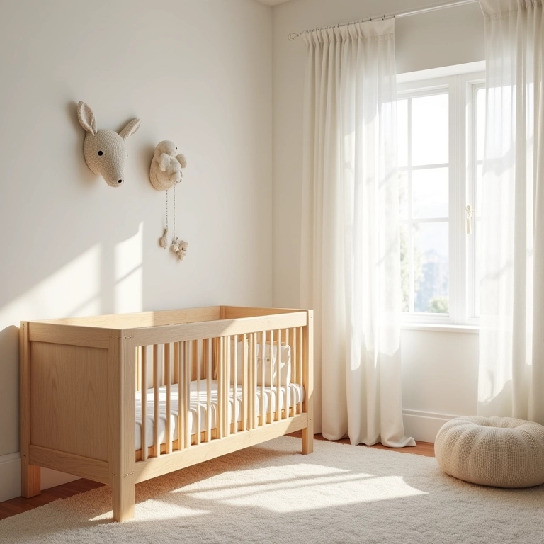 Quarto de Bebê Neutro: 10 Ideias de Decoração Atemporal Quarto de bebê neutro com decoração minimalista e aconchegante.