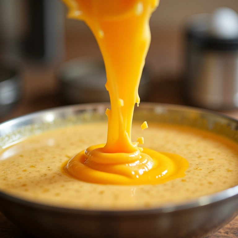 Queijo generoso no bolo de fubá cremoso para um sabor inigualável.