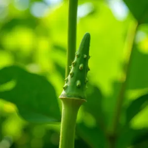 Como Plantar Quiabo Sabor Típico Brasileiro Na Sua Horta Quiabo crescendo em uma horta caseira ensolarada.