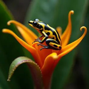 Rã-flecha-dourada, o animal mais venenoso do mundo, em seu habitat natural.