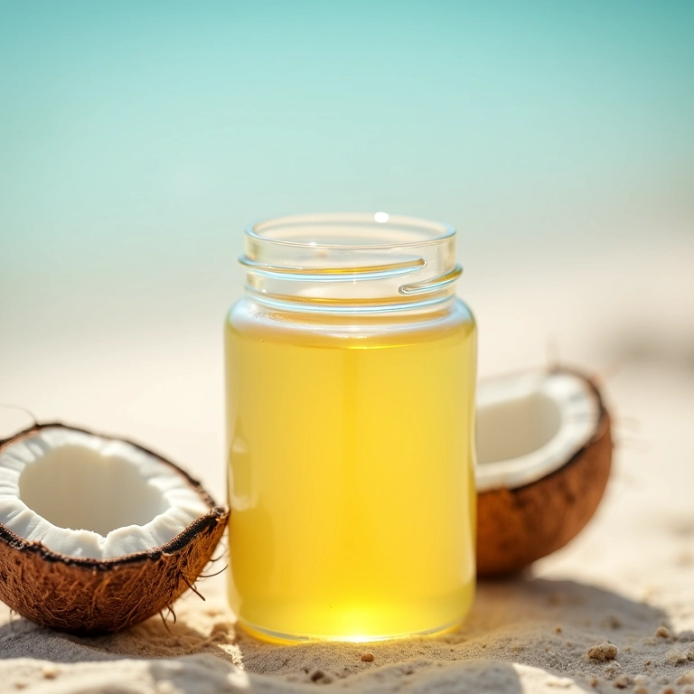 Receita caseira de iluminador corporal com óleo de coco.