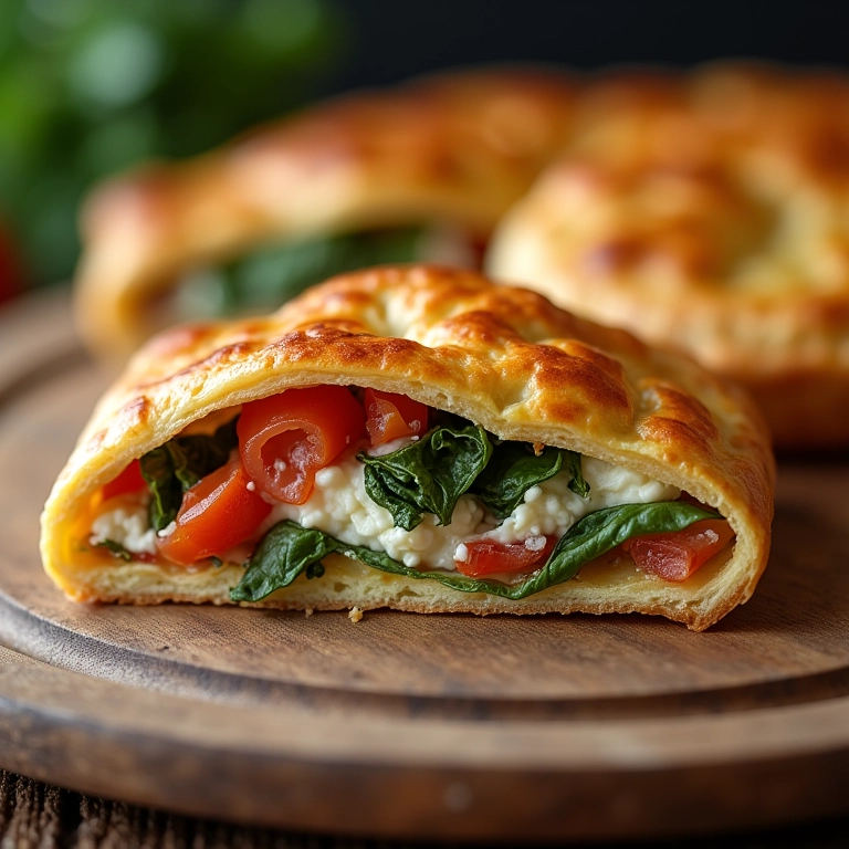 Recheio de torta com ricota temperada e legumes.