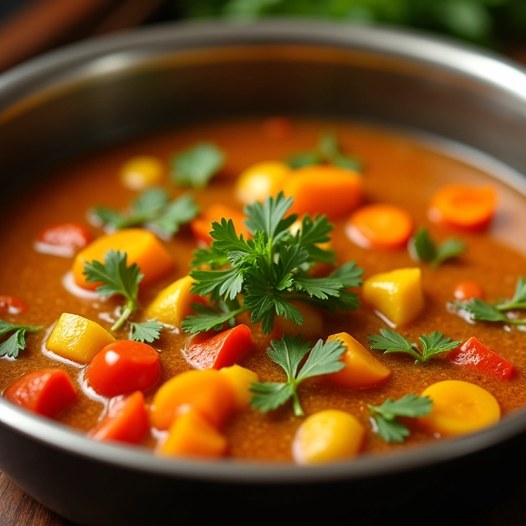 Refogado de chuchu com cenoura e vagem, com cores vibrantes.