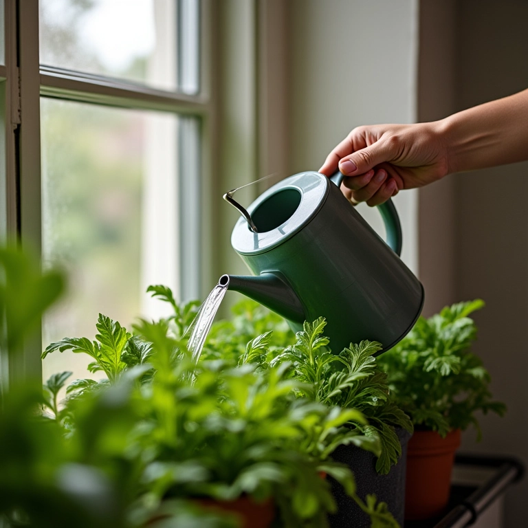 Rega adequada para horta em apartamento.