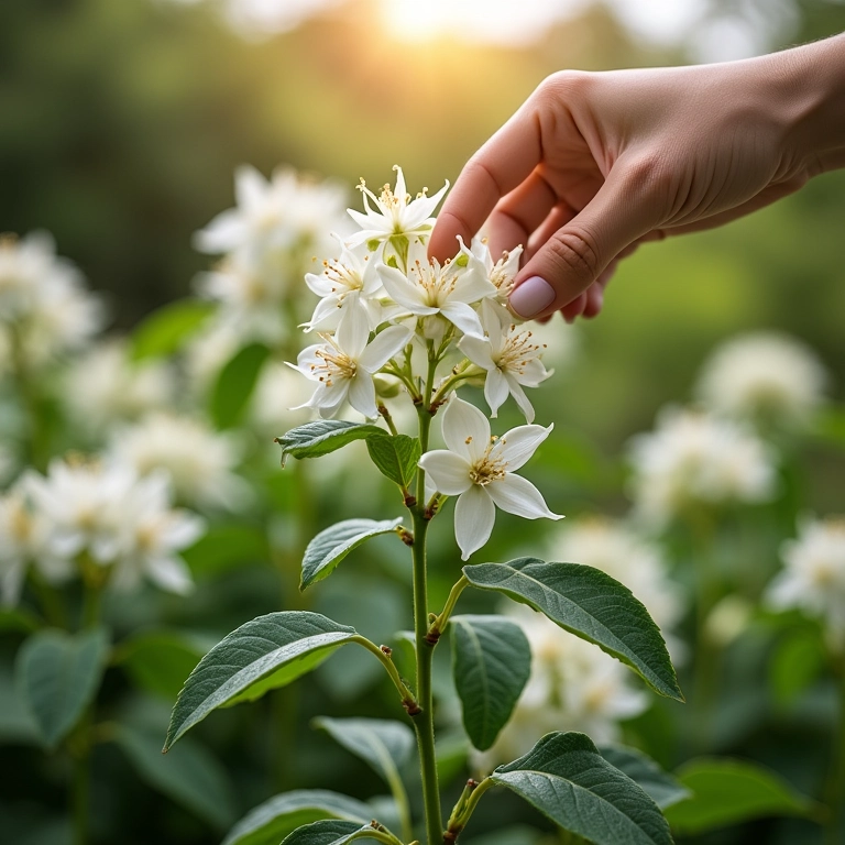 Regando o Jasmim, hidratação adequada para um crescimento saudável.