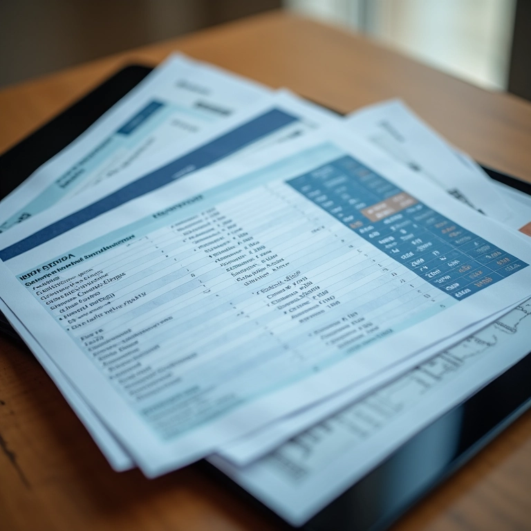 Relatório financeiro transparente de instituição de caridade em um tablet.